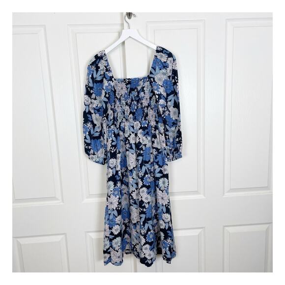 J. Crew Daydream Floral Smocked Midi Dress 100% Linen NWT - Picture 6 of 10
